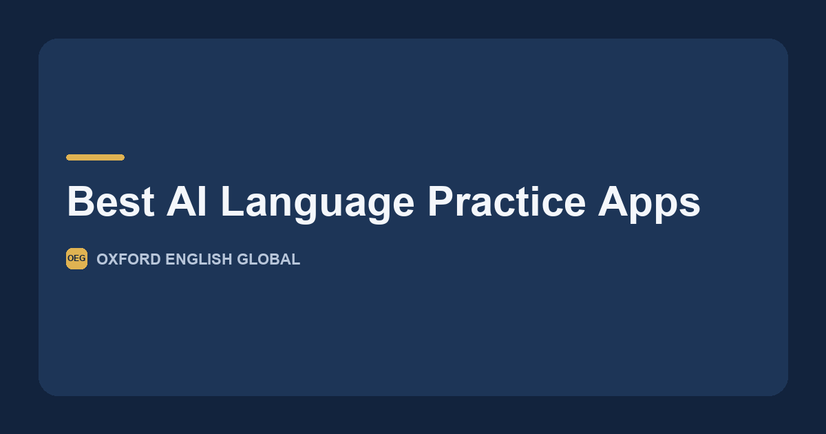 A course designer scheduling AI language practice apps across a teaching week at Oxford English Global.